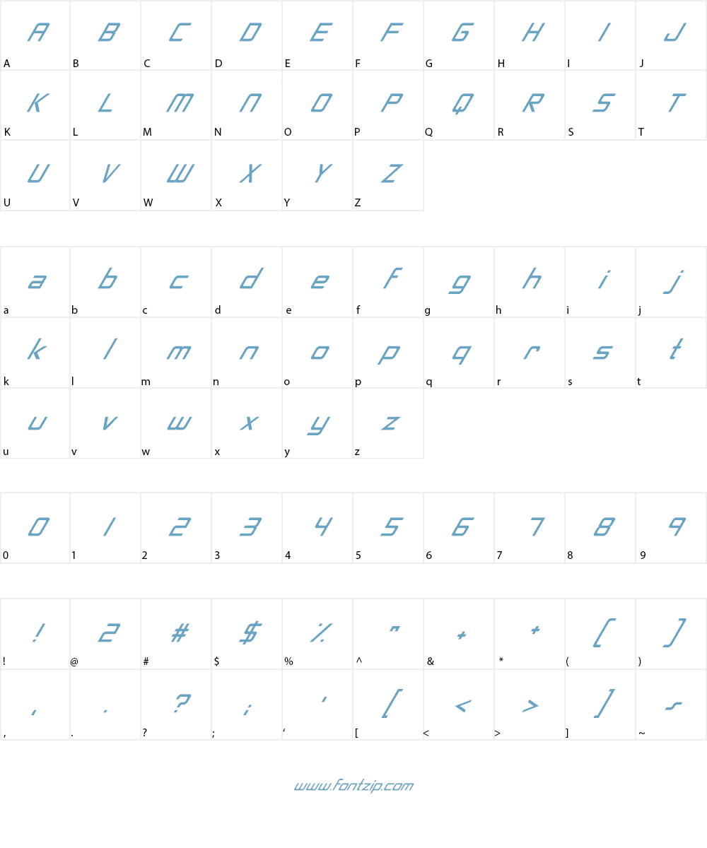 Neon Nanoborg Font Character